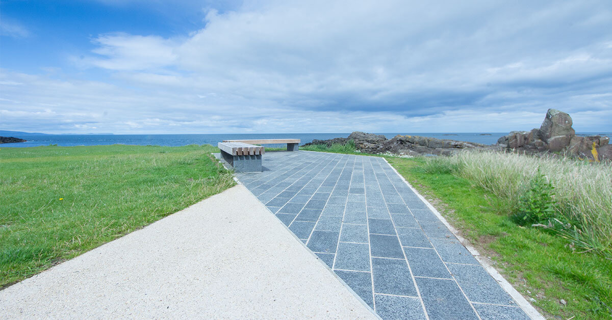 FP-McCann-new-seating-paving-and-exposed-aggregate-concrete-on-the-Portrush-coast