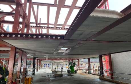 FP McCann Flooring Hollowcore being fitted in New Virgin Hotel New Virgin Hotel Flooring Detail Shot