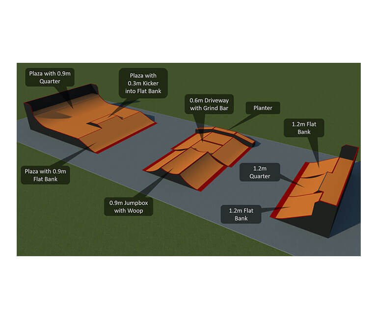 FP McCann Skate Park PEACE IV