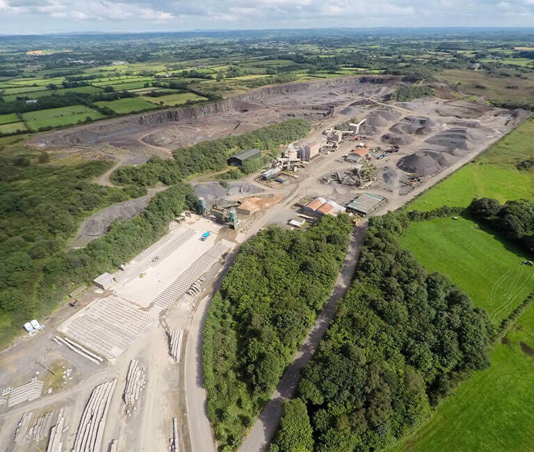 fp-mccann-bradleys-depot-kilrea-coleraine_main FP McCann Bradley's Depot Kilrea Coleraine Aerial Quarry View