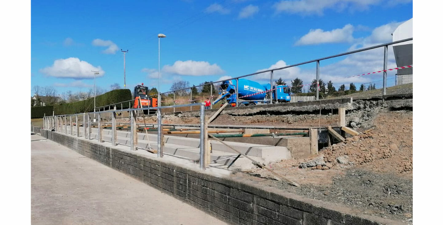 FP Mccann concrete for new spectator steps