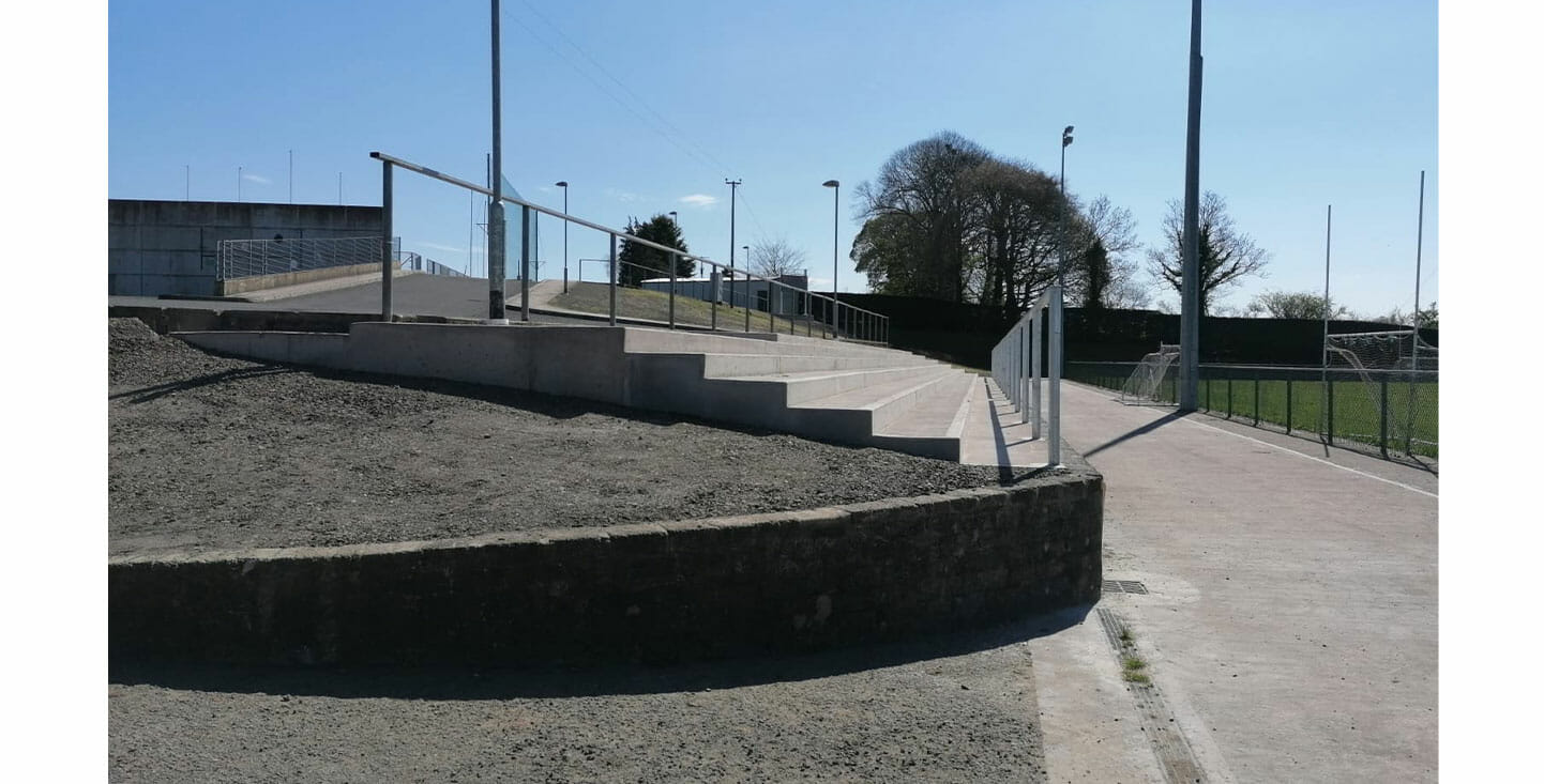 Fpmccann Lavey GAC new spectator steps ready mix concrete