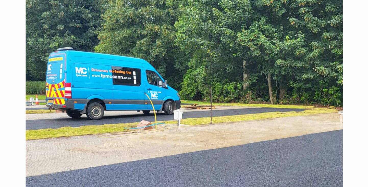 FP McCann Blair's Holiday Park Antrim Surfacing Van