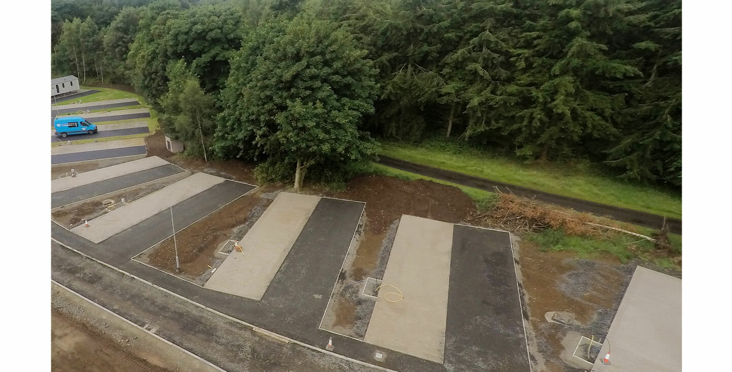 FP McCann RMC Concrete Caravan Bases Blair's Holiday Park, Antrim