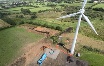 FP McCann Ready Mix Concrete & Stone for Wind Turbine Base County Antrim