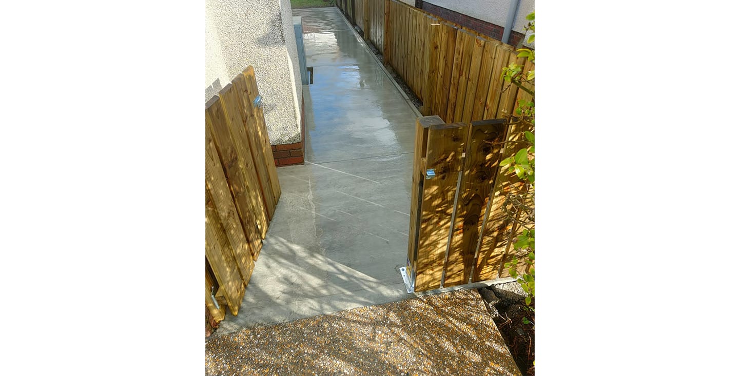 FP McCann Brushed Concrete Path Dungiven Homes