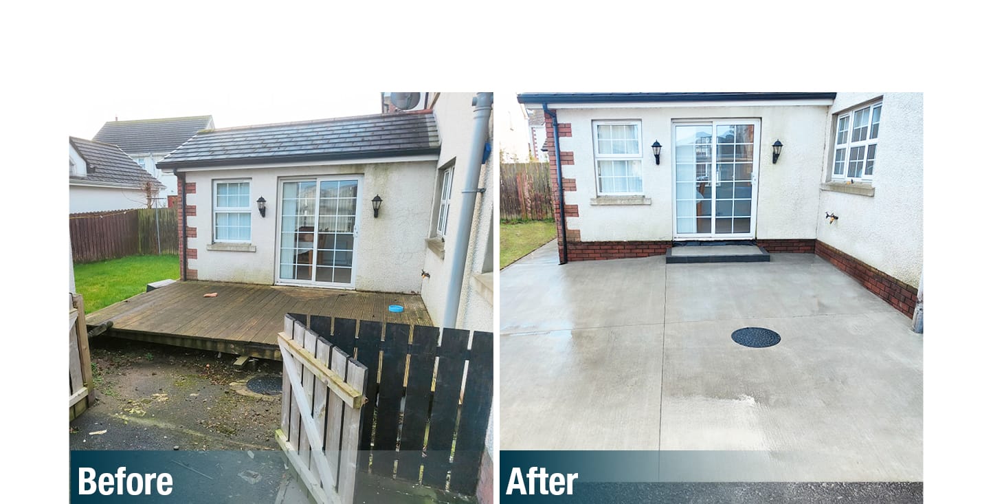 FP McCann Brushed Concrete Rear Yard Transformation