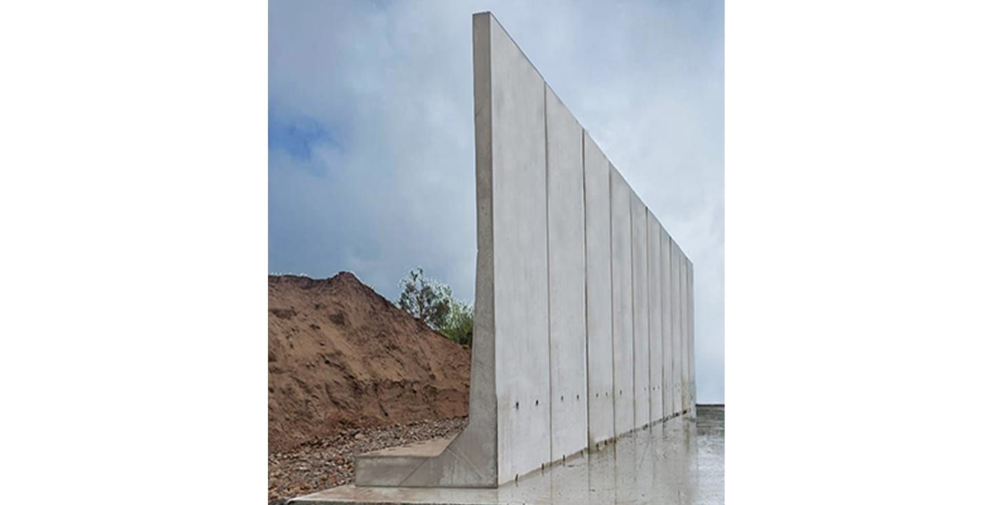 FP McCann 6 Metre High Precast Concrete L Walls