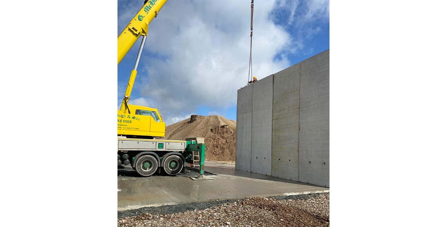 FP McCann Precast Concrete L Walls, Omagh