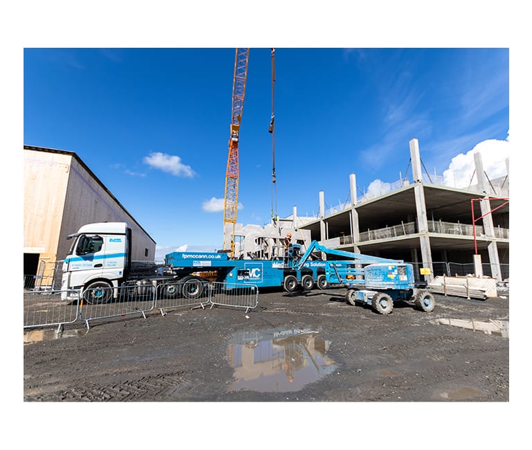 FP McCann Precast Concrete Sections Craned into Position