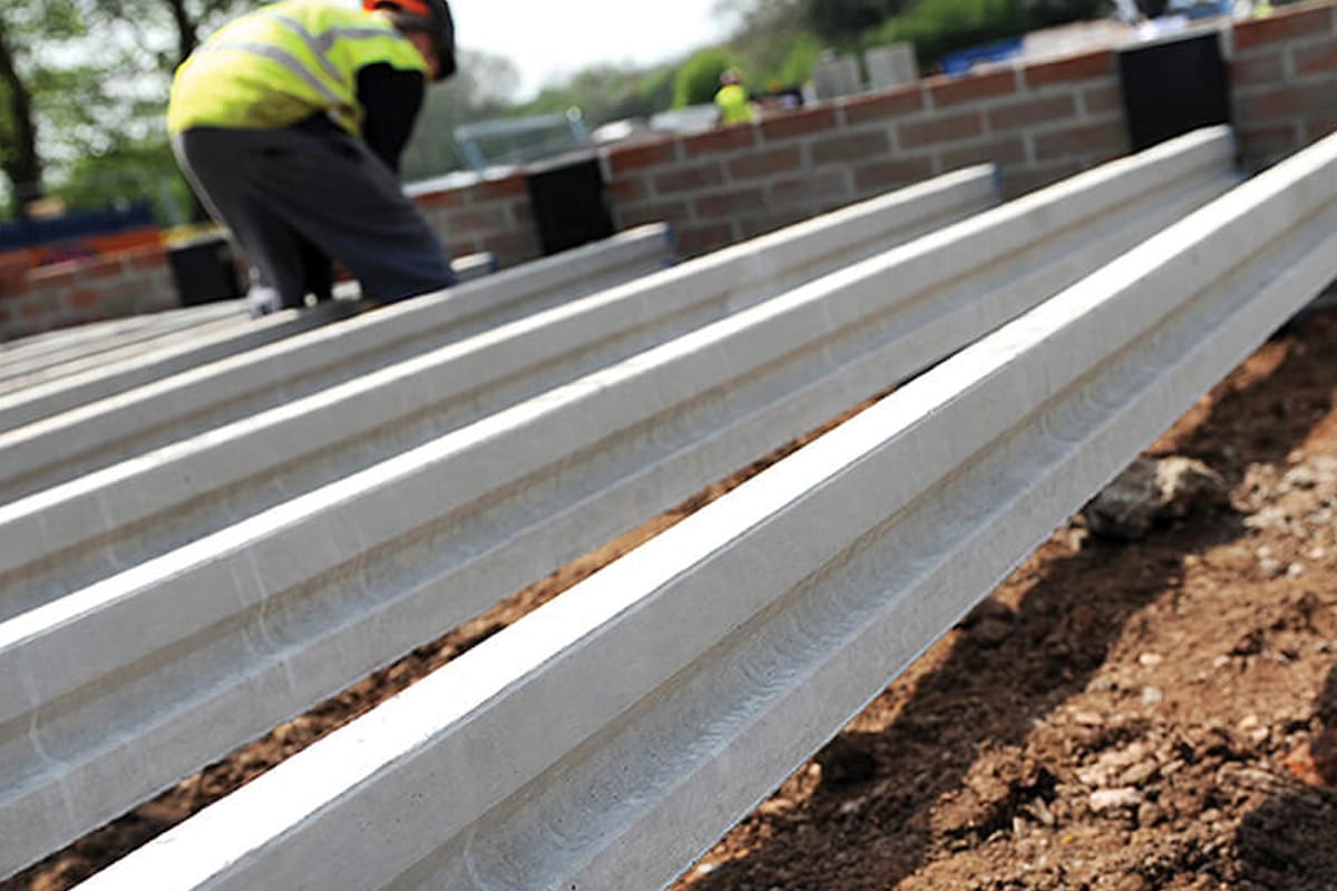 Beam and Polystyrene Panel Flooring