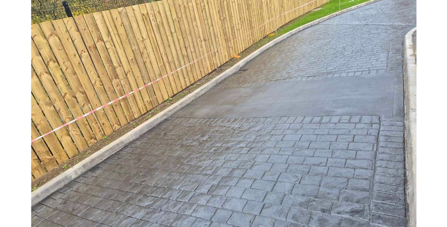 FP McCann stamped dyed concrete, Terra Imprints, McDonald's