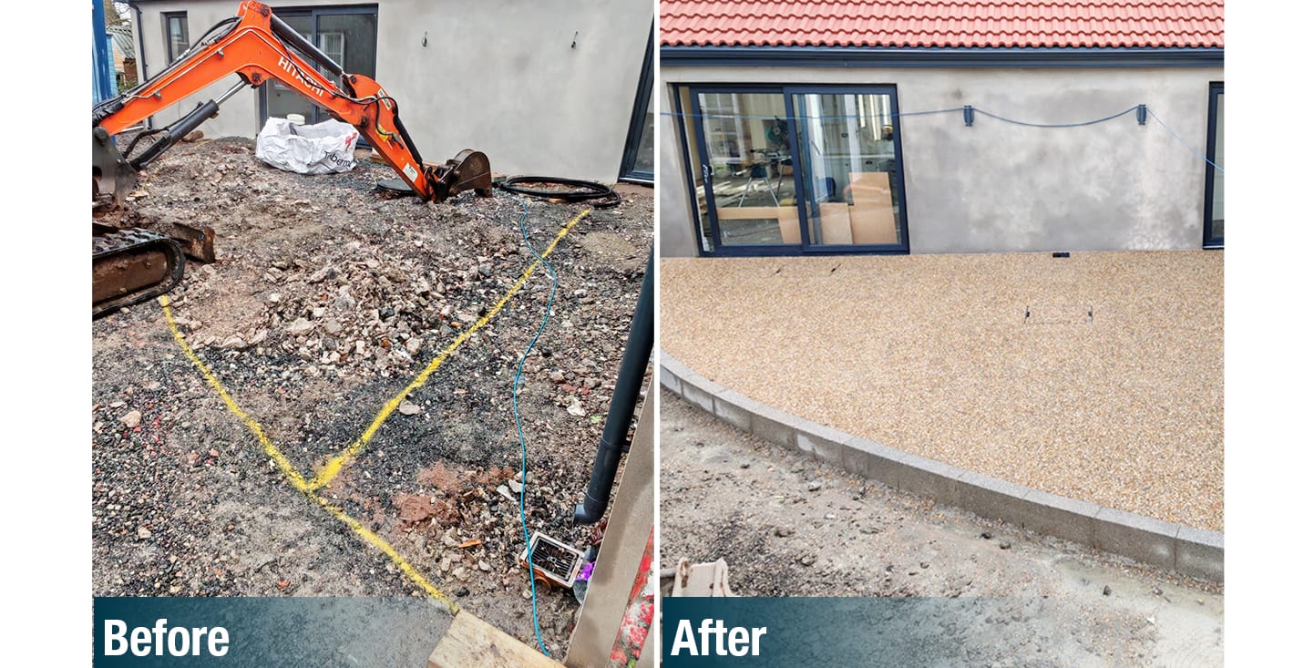 Before and After Photo of Patio Yard in Maghera, FP McCann