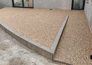 Step and Ramp Installed using FP McCann's Exposed Aggregate Concrete