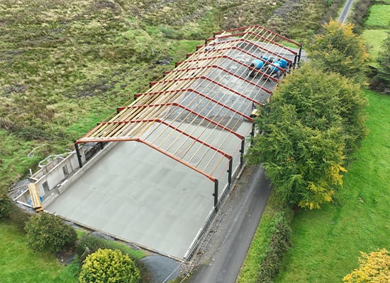 large-agricultural-concrete-pour-county-armagh-fpmccann Ready mix concrete pour being carried out for a large agricultural shed in Armagh